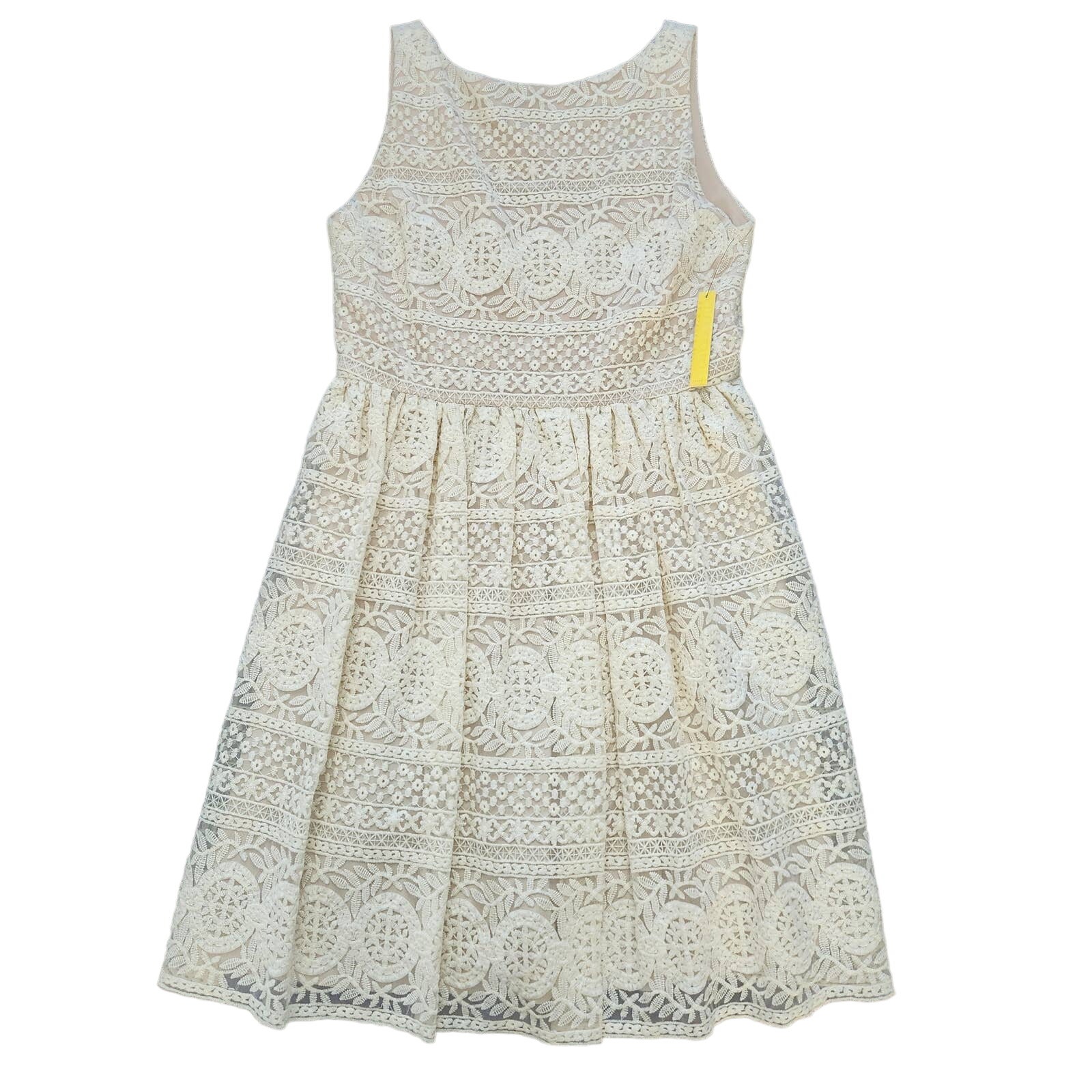 Nwt Alice + Olivia Giola Floral Lace Embroidered Dress Size 12